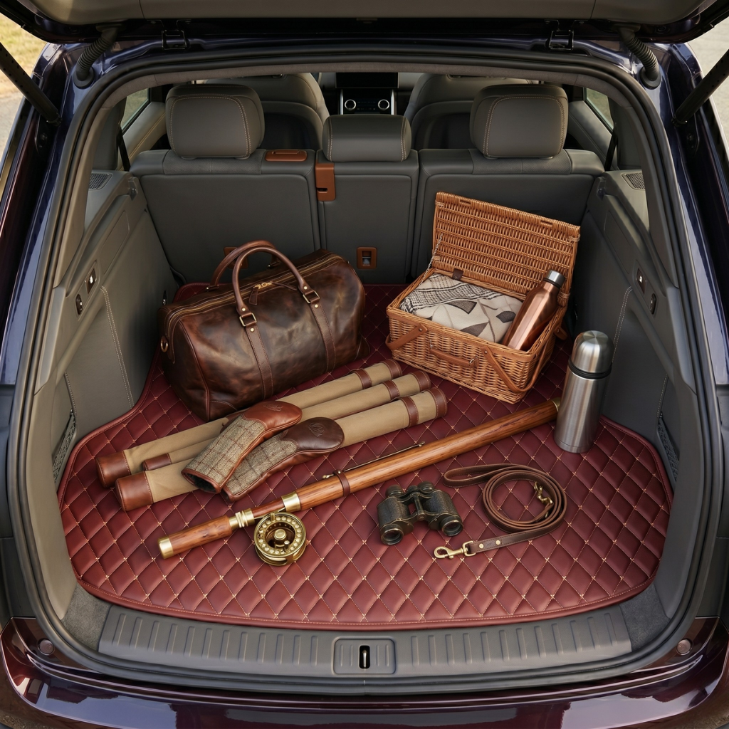 Wine Red Custom Car Trunk Mats