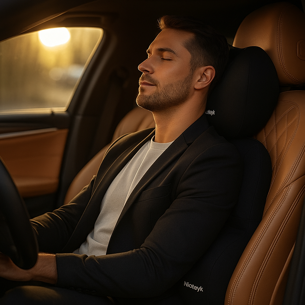 Memory Foam Car Neck & Lumbar Support Set
