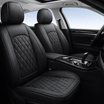 Black Quilted Leather Seat Covers