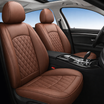 Brown Quilted Leather Seat Covers