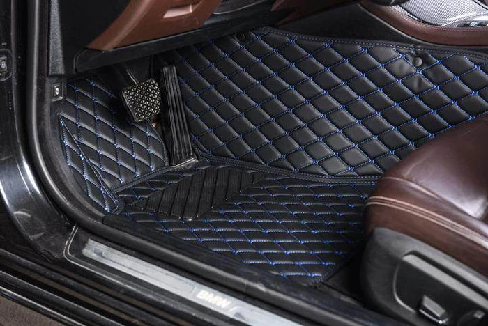 Black & Blue Stitching Custom Car Floor Mats