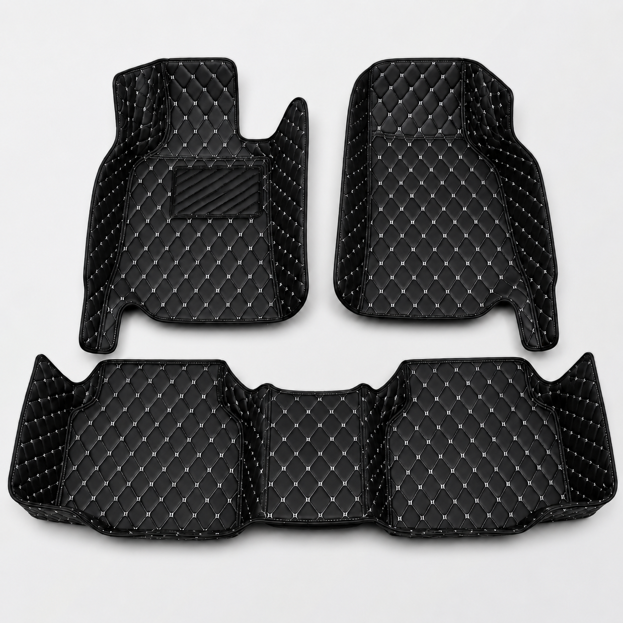 Black & Beige Stitching Custom Car Floor Mats