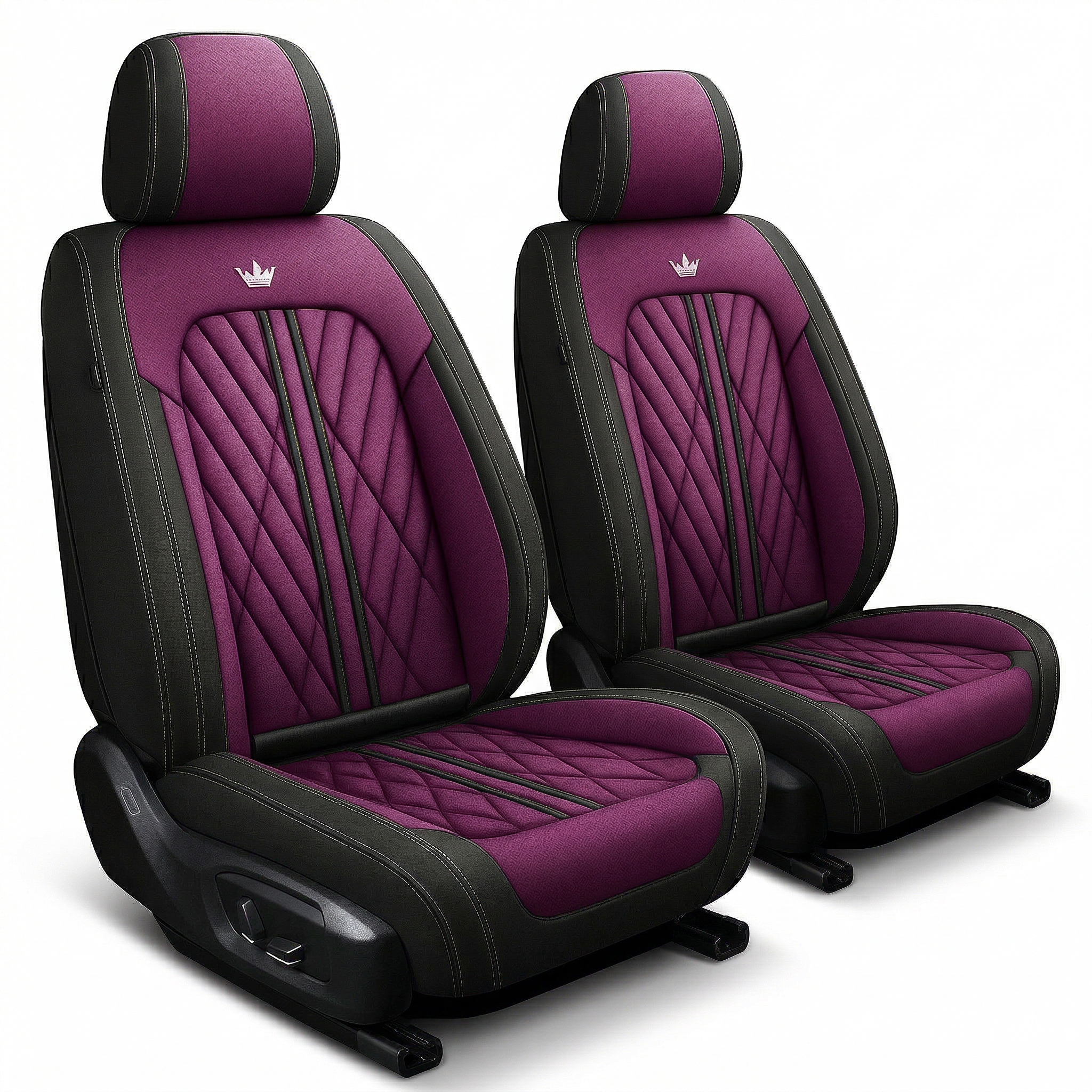 Purple & Black Car Seat Covers