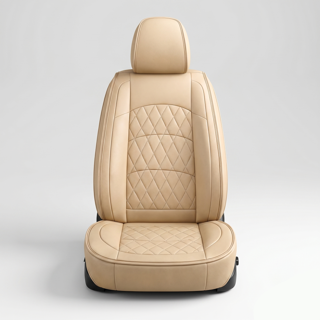 Beige Quilted Leather Seat Covers