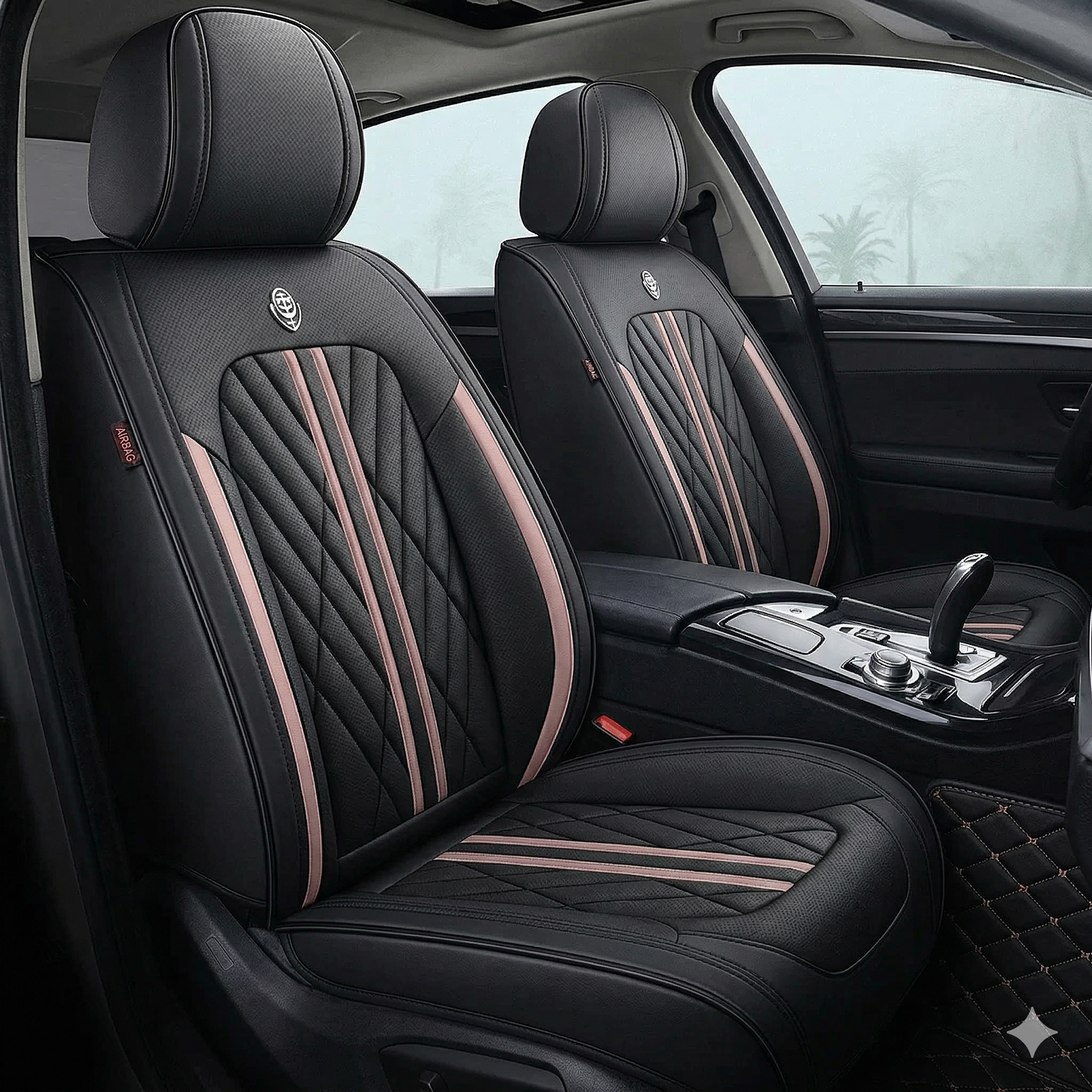 Black & Pink Car Seat Covers