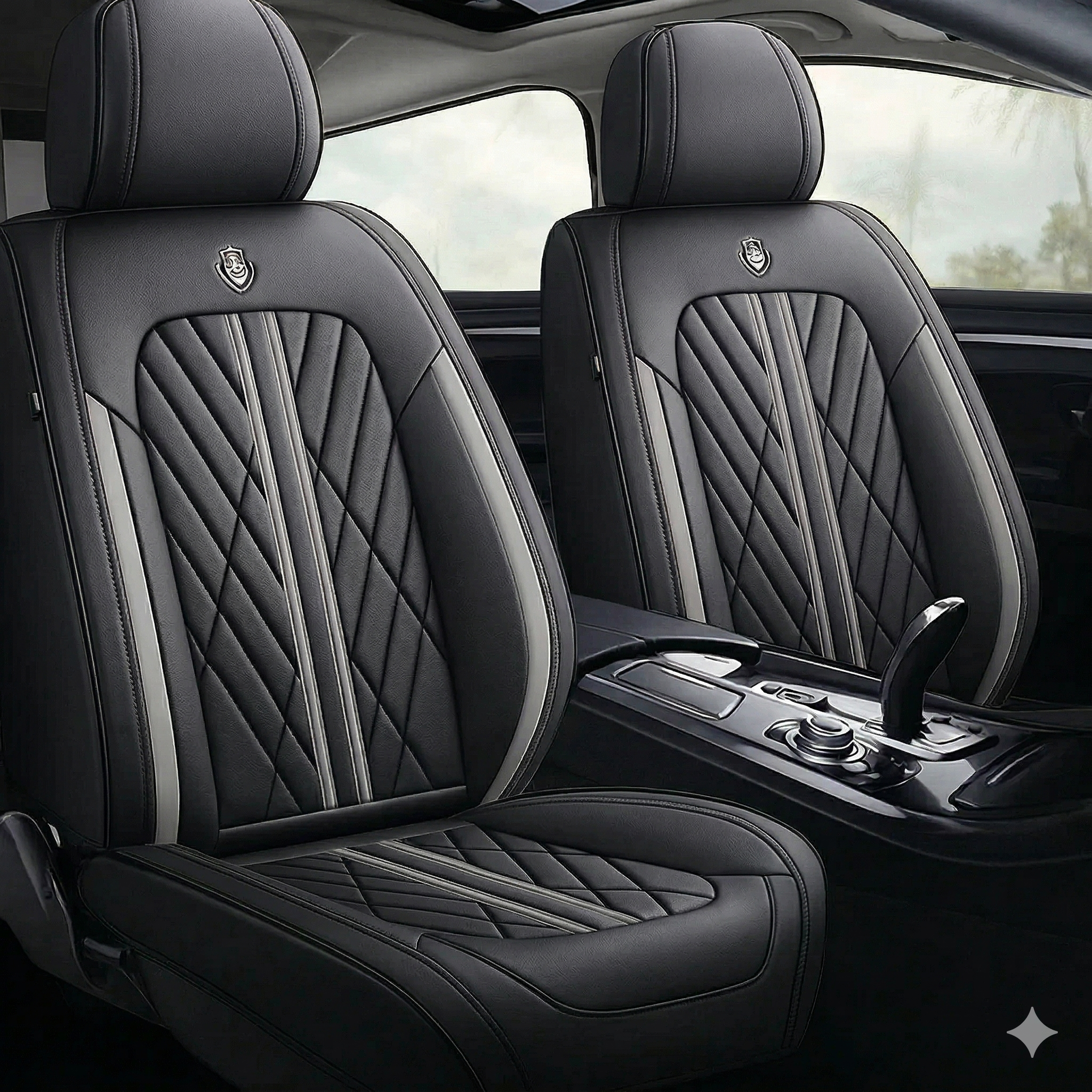 Black & Gray Car Seat Covers