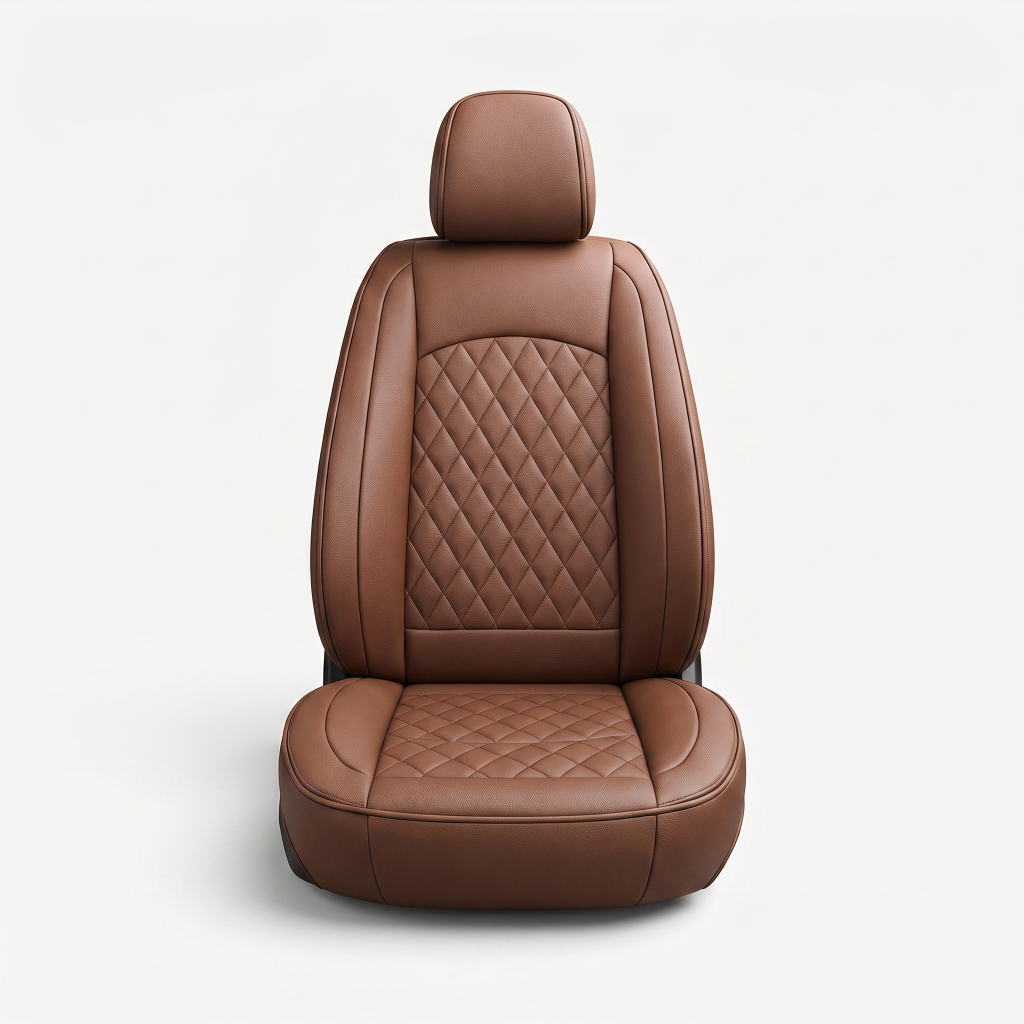 Brown Quilted Leather Seat Covers