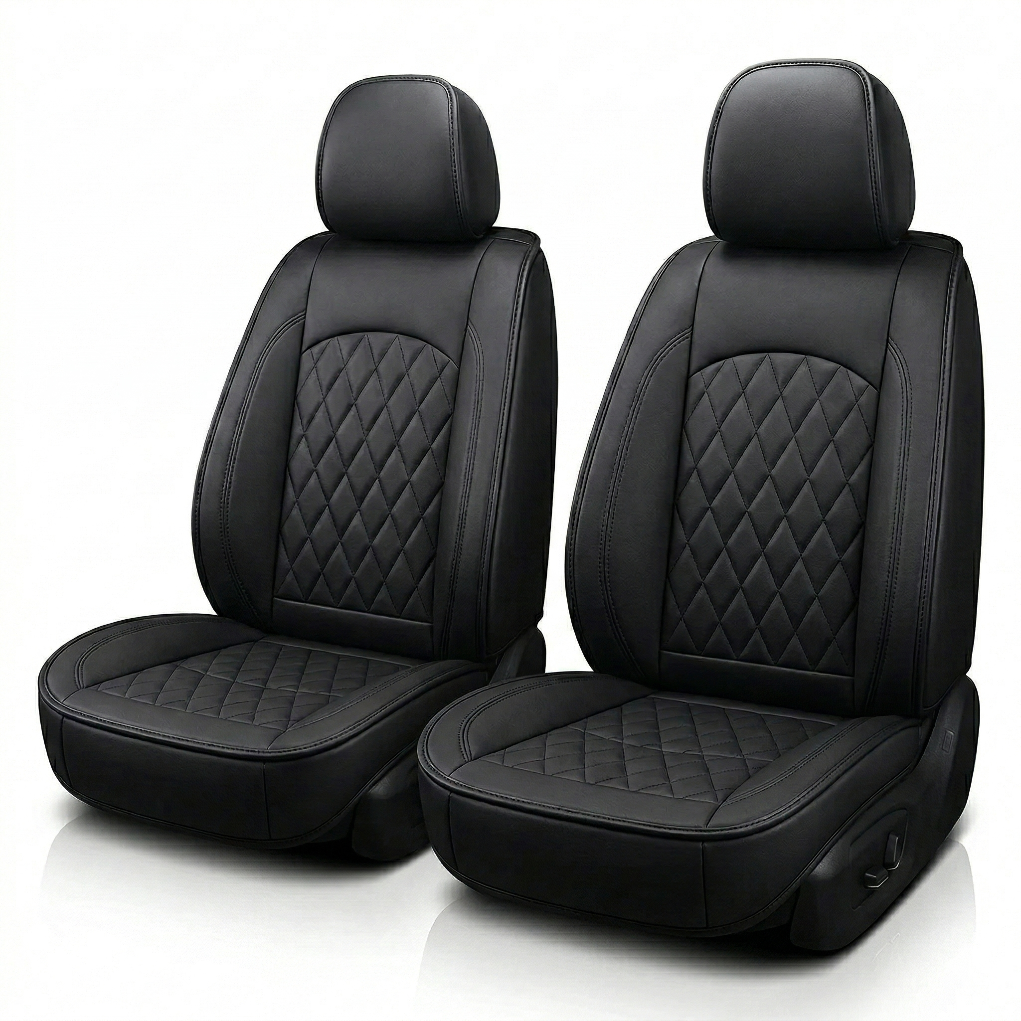 Black Quilted Leather Seat Covers