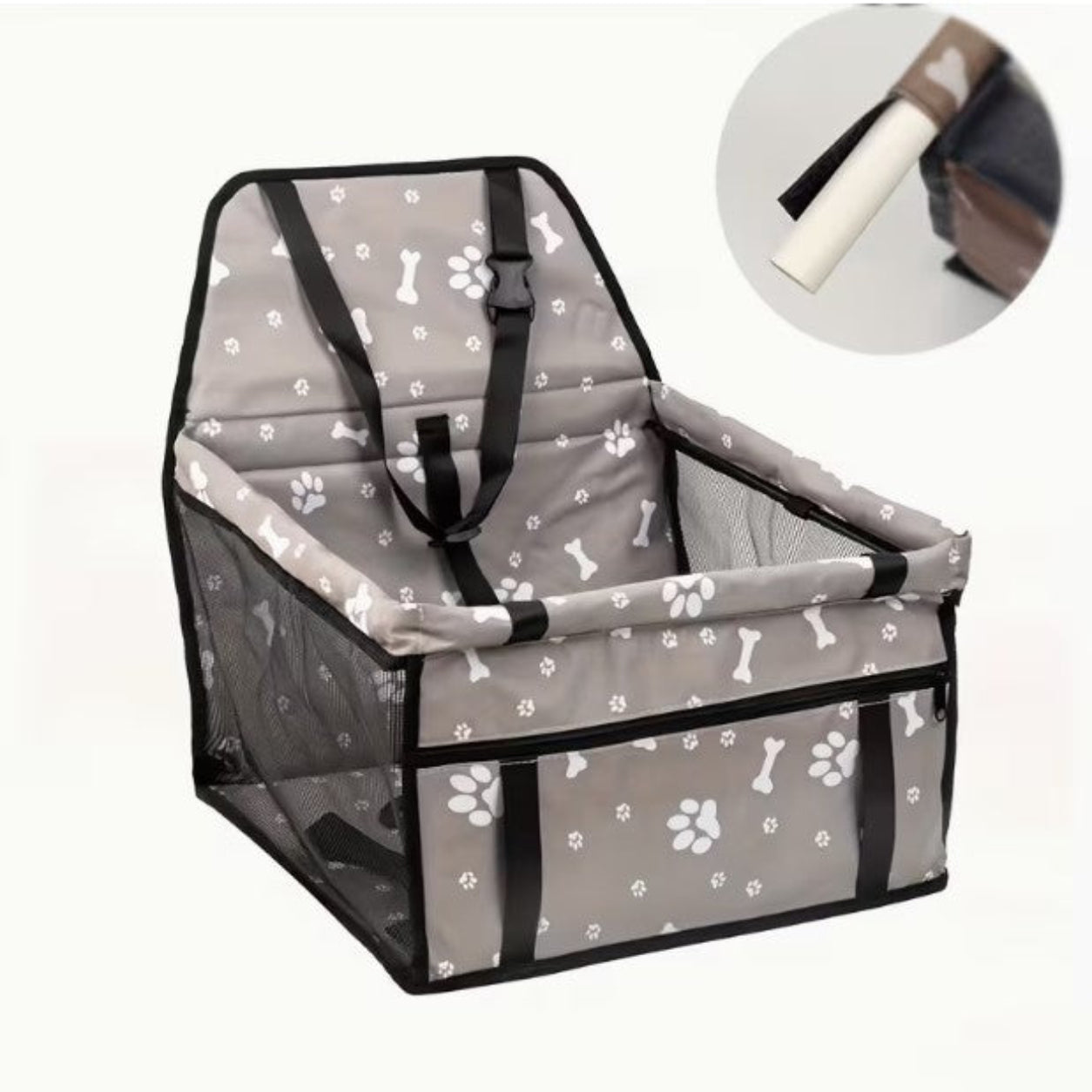 Dog Car Seat With Clip-On Leash