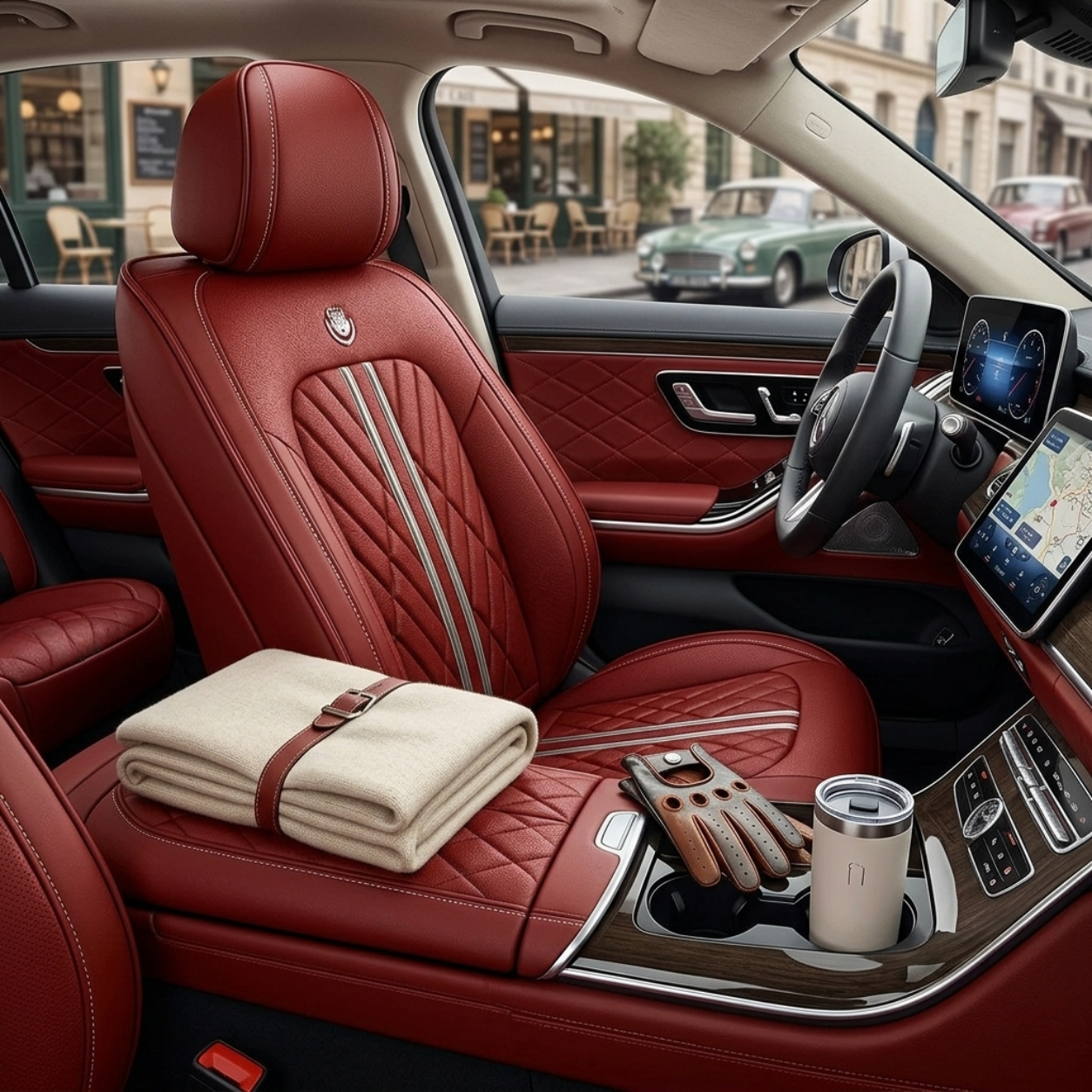 Wine Red Seat Covers