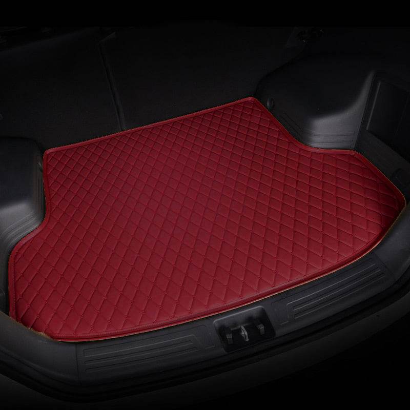 Wine Red Custom Car Trunk Mats