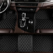 Custom Car Floor Mats with Black & White Stitching