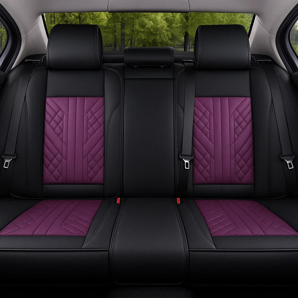 Purple & Black Car Seat Covers