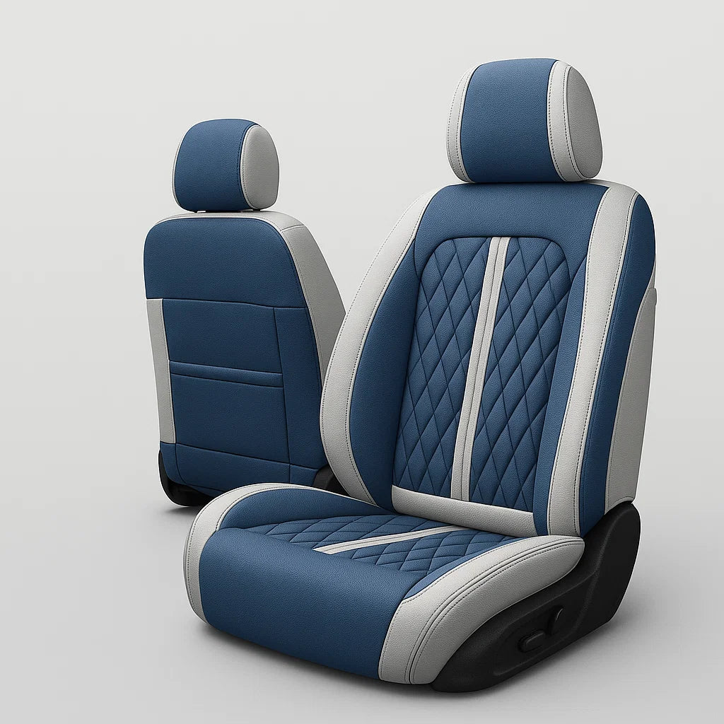Blue & Gray Car Seat Covers