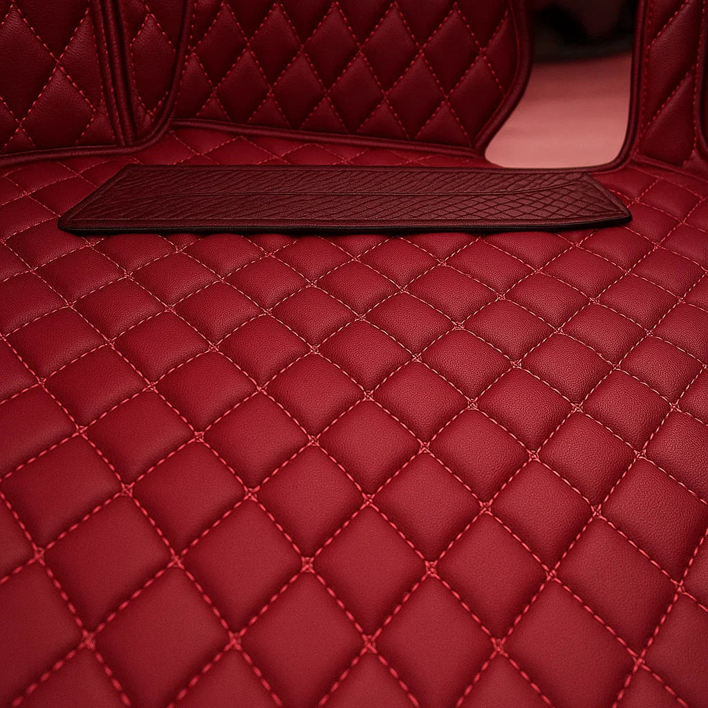 Wine Red Custom Car Trunk Mats