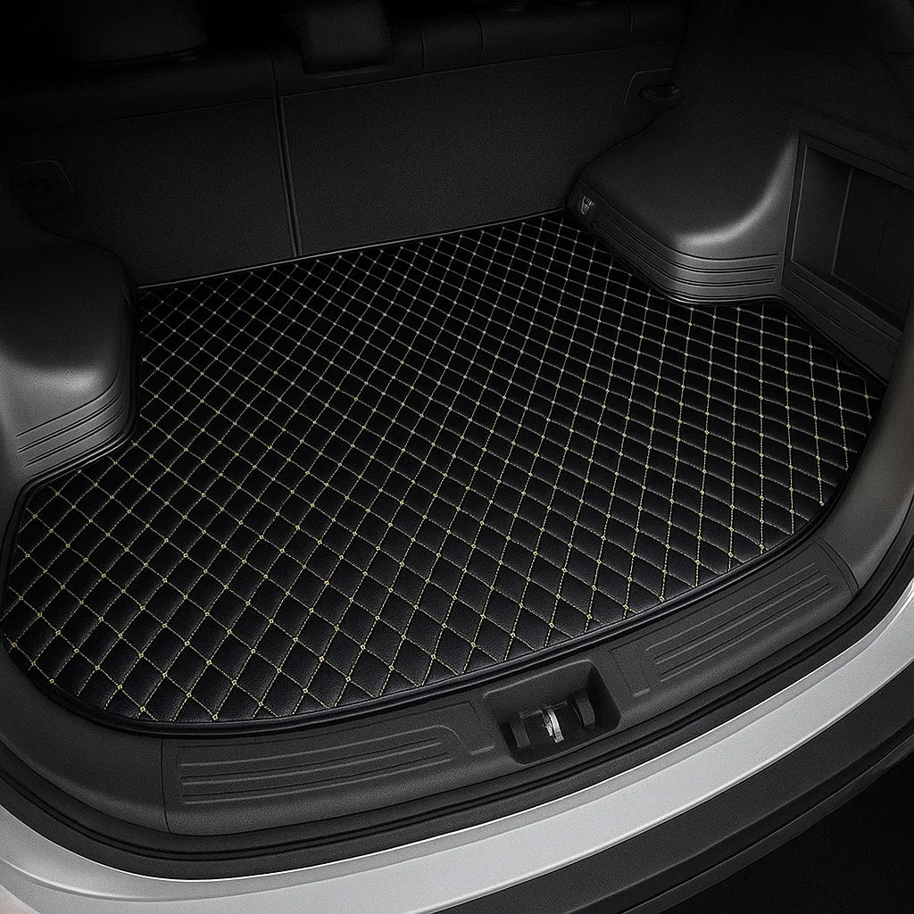 Black & Yellow Stitching Custom Car Trunk Mats
