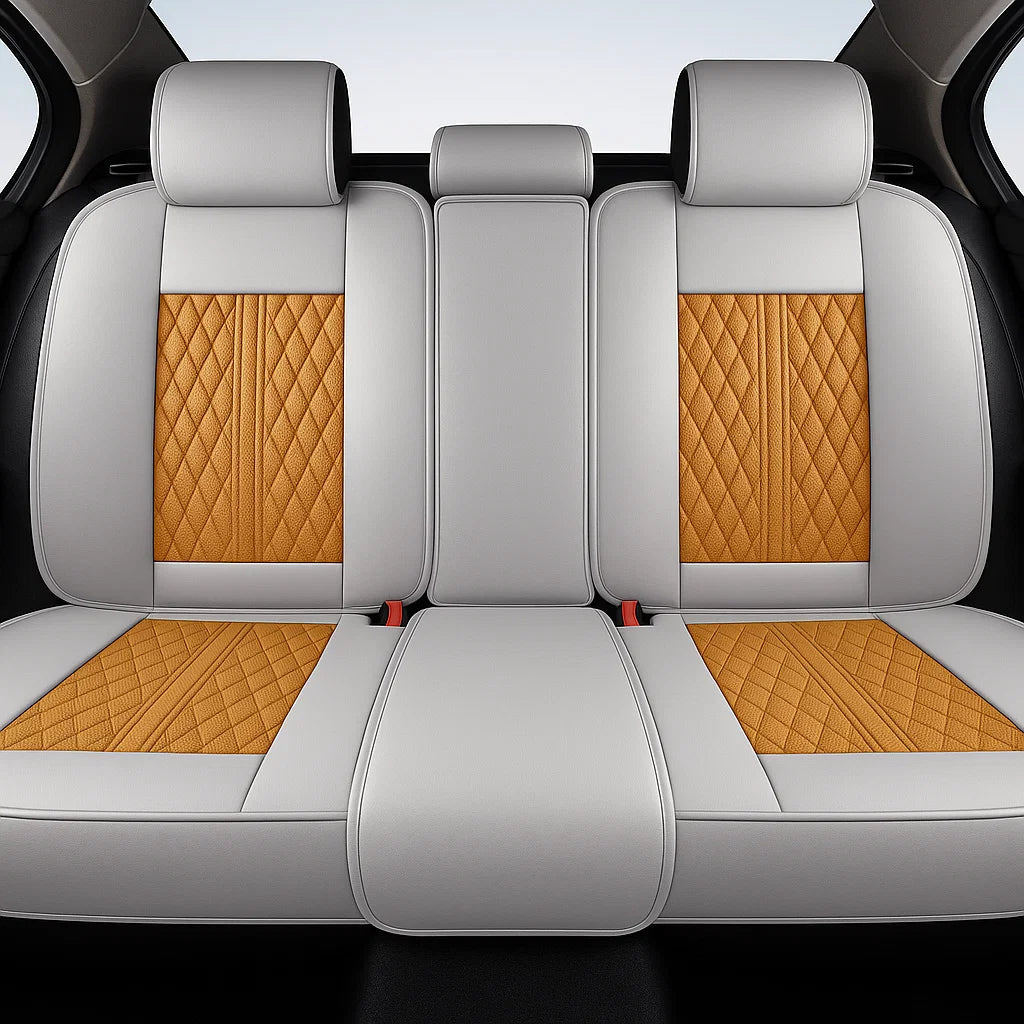 Brown & Gray Car Seat Covers Set