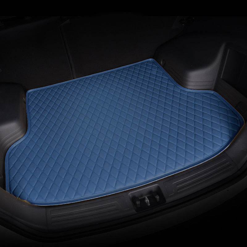 Blue Custom Car Trunk Mats