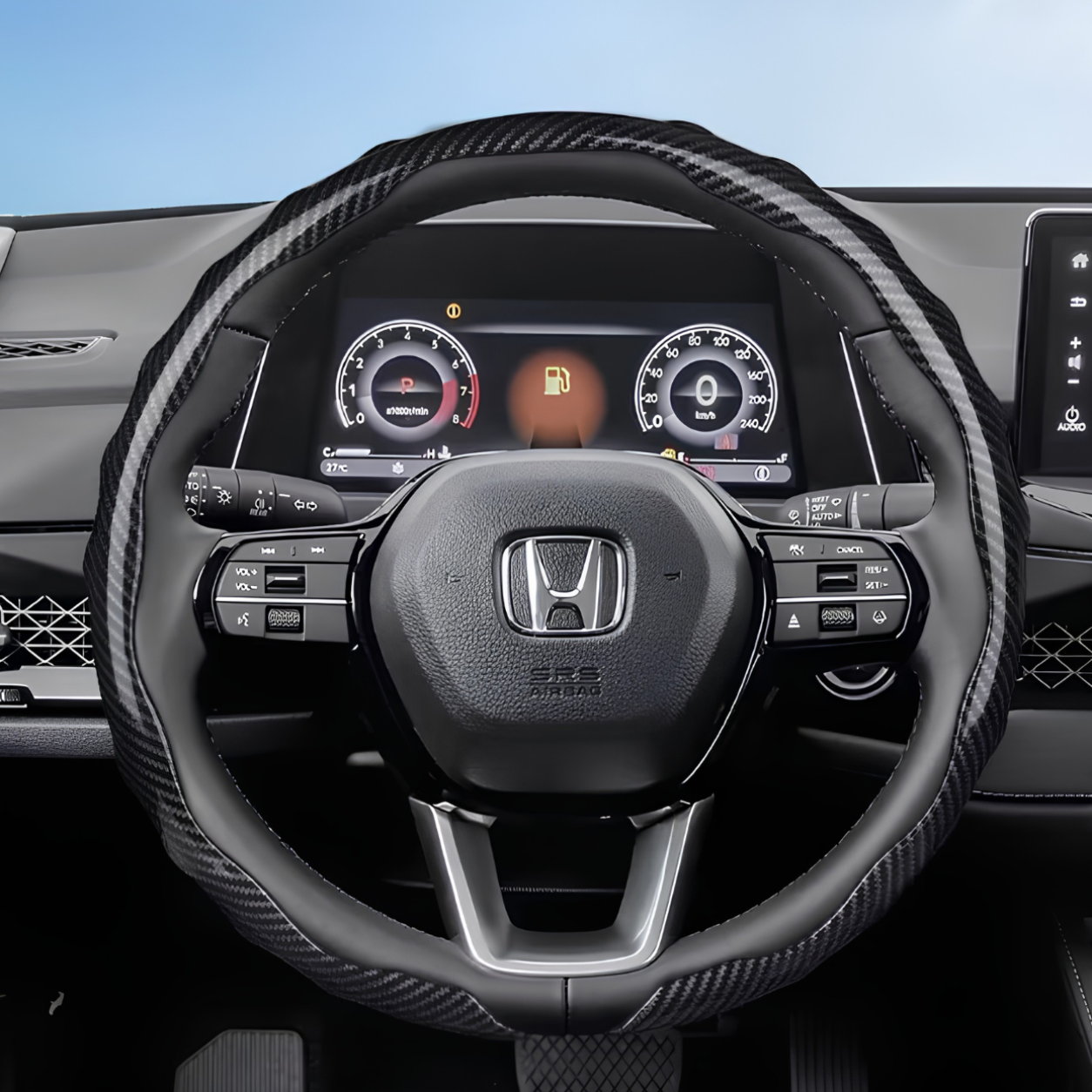 Honda Carbon Fiber Steering Wheel Cover
