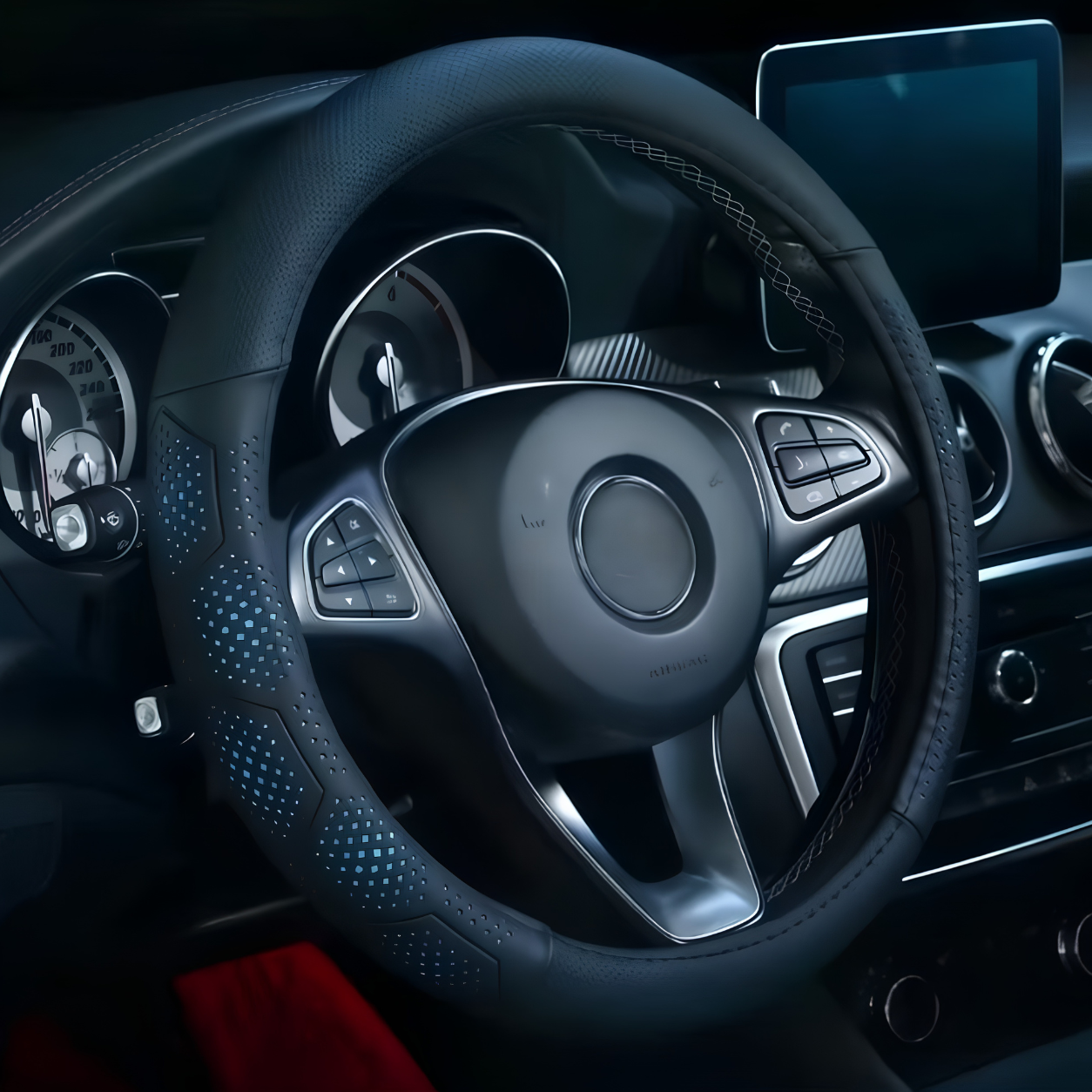 Universal Faux Leather Steering Wheel Cover