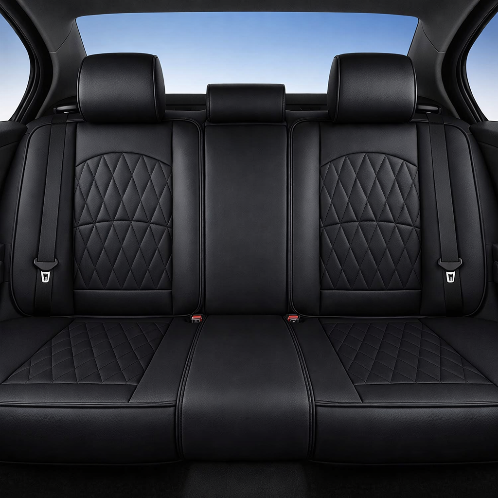 Black Quilted Leather Seat Covers