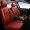 Red Quilted Leather Seat Covers
