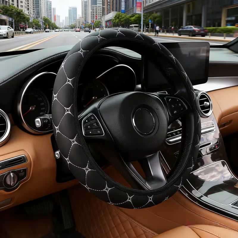 Car Faux Leather Steering Wheel Cover