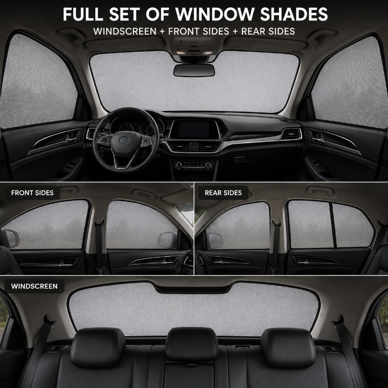 Full Set of Window Shades (Windscreen + Front Sides + Rear Sides)
