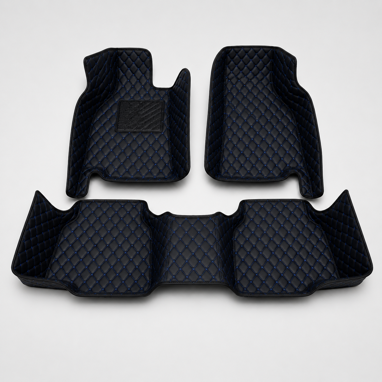 Black & Blue Stitching Custom Car Floor Mats