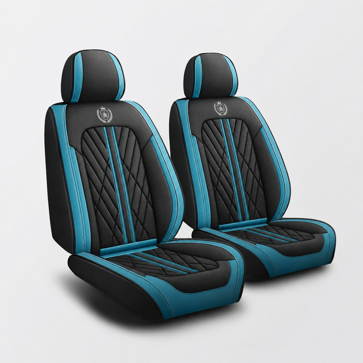 Black & Blue Car Seat Covers