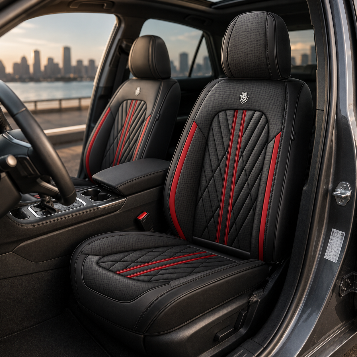 Black & Red Car Seat Covers