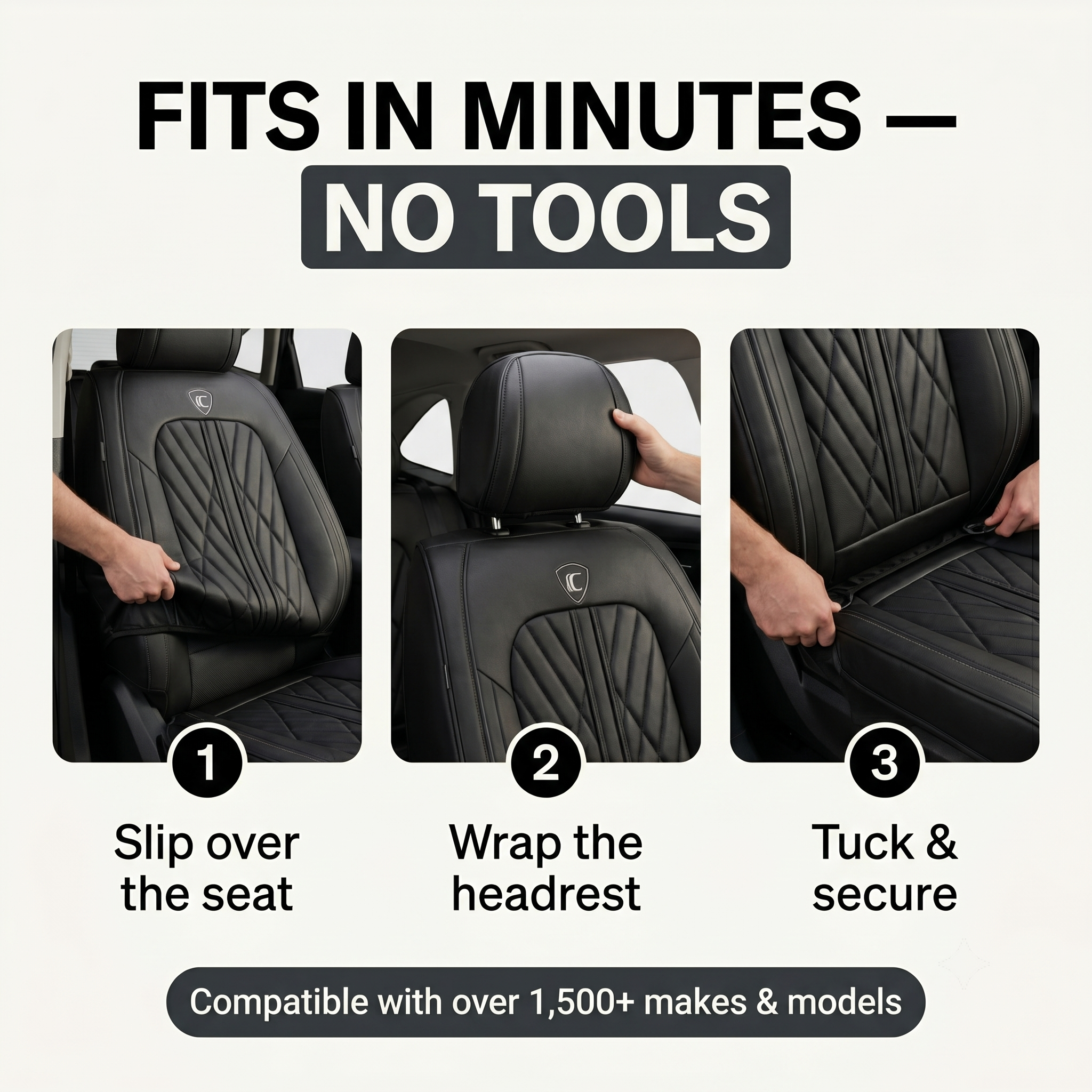 Black & Gray Car Seat Covers