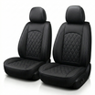 Black Quilted Leather Seat Covers