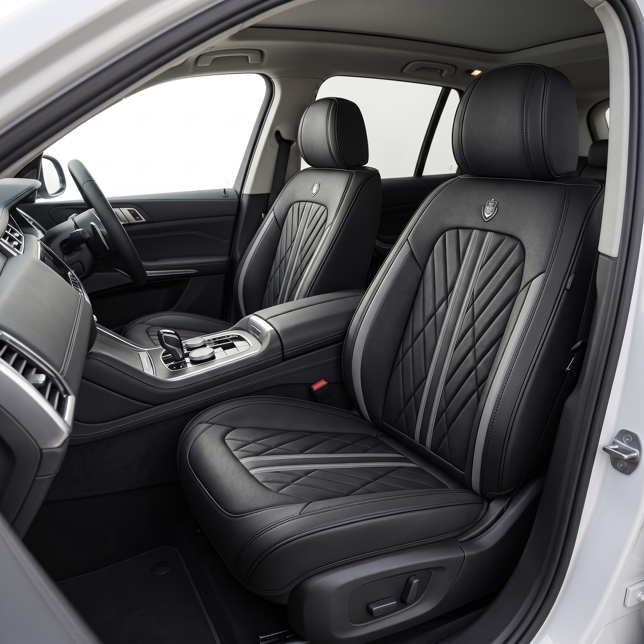 Black & Gray Car Seat Covers