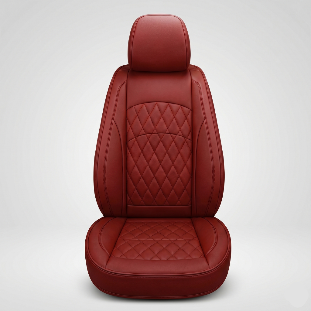 Red Quilted Leather Seat Covers