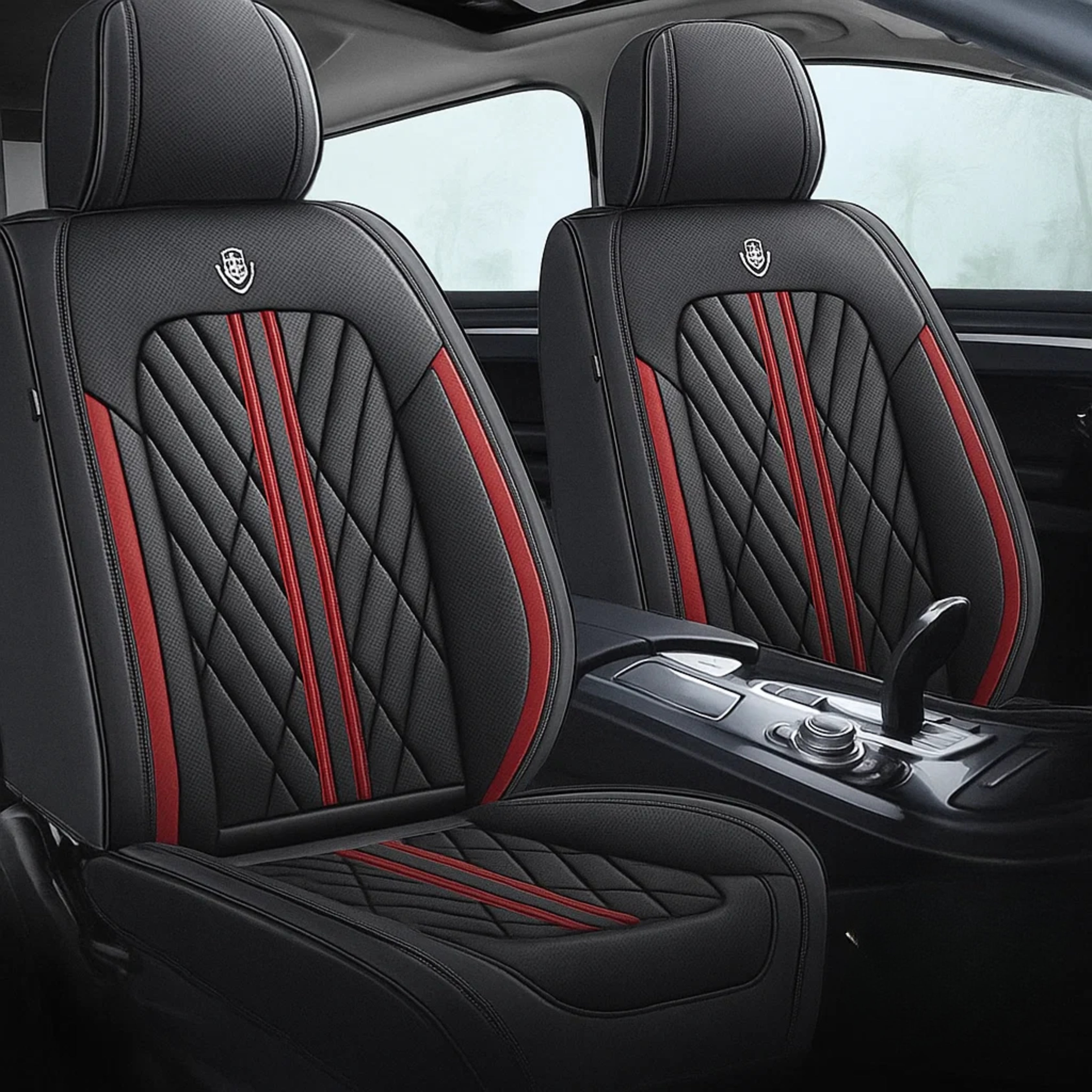 Red & Black Car Seat Covers