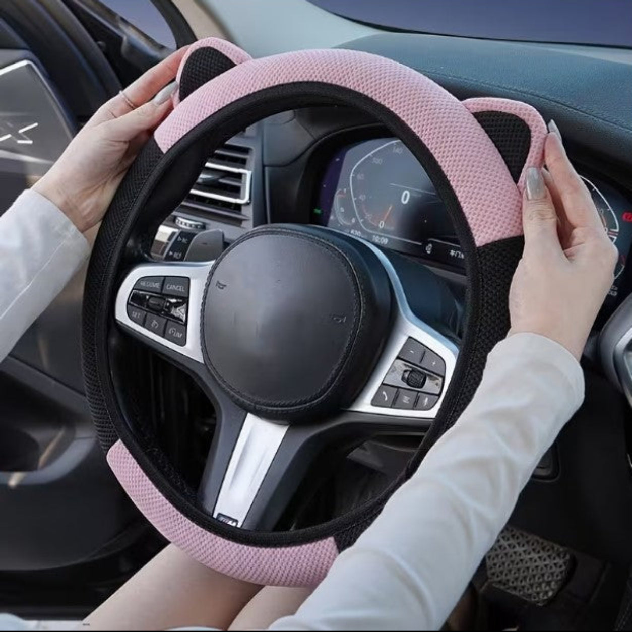 Car Steering Wheel Cover with Cute Ear Design