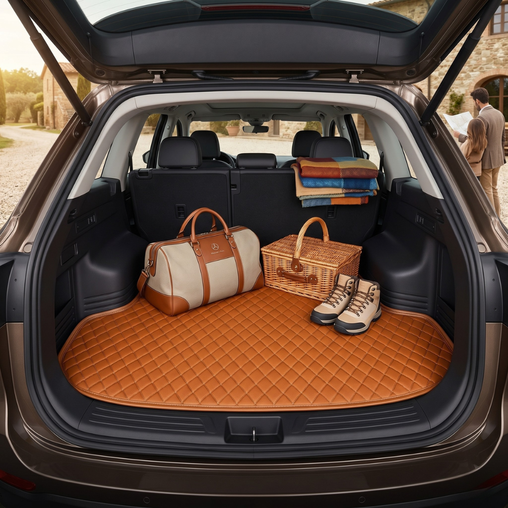 Brown Custom Car Trunk Mats