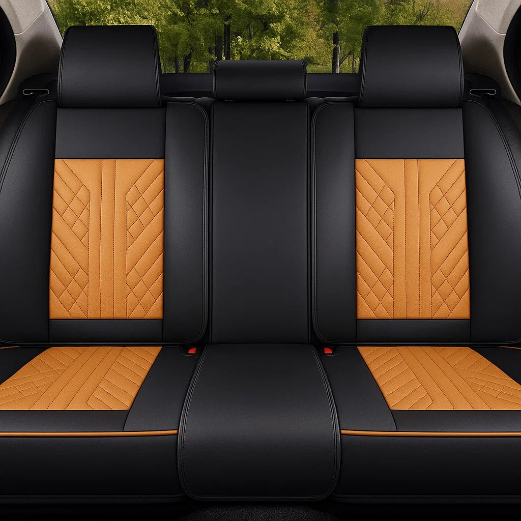 Brown & Black Car Seat Covers