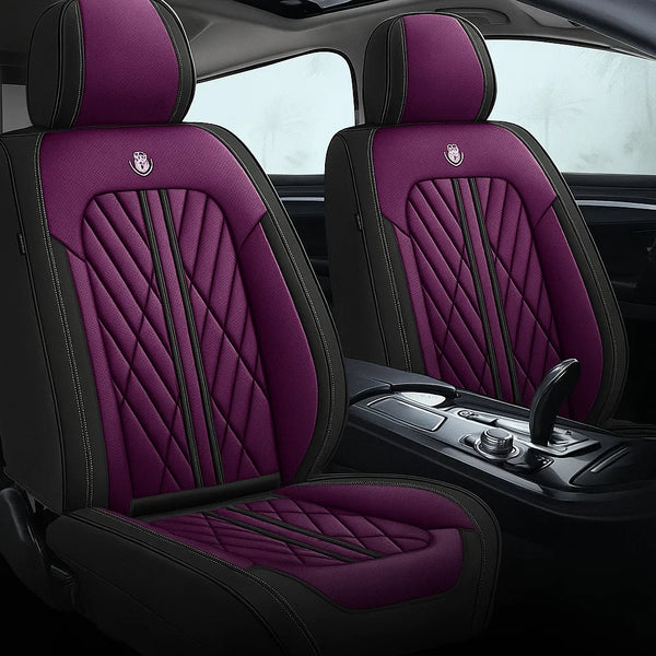 Purple & Black Car Seat Covers