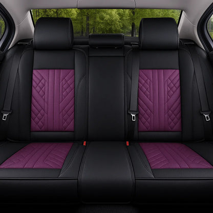 Purple & Black Car Seat Covers