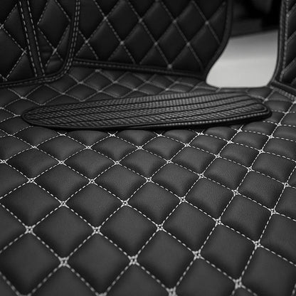 Black & Beige Stitching Custom Car Trunk Mats