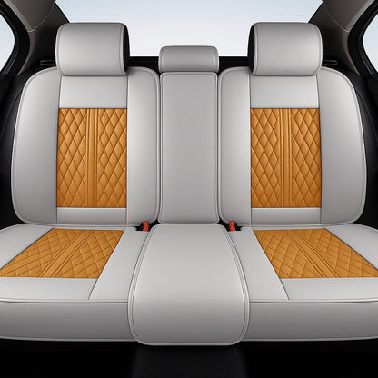 Brown & Gray Car Seat Covers Set