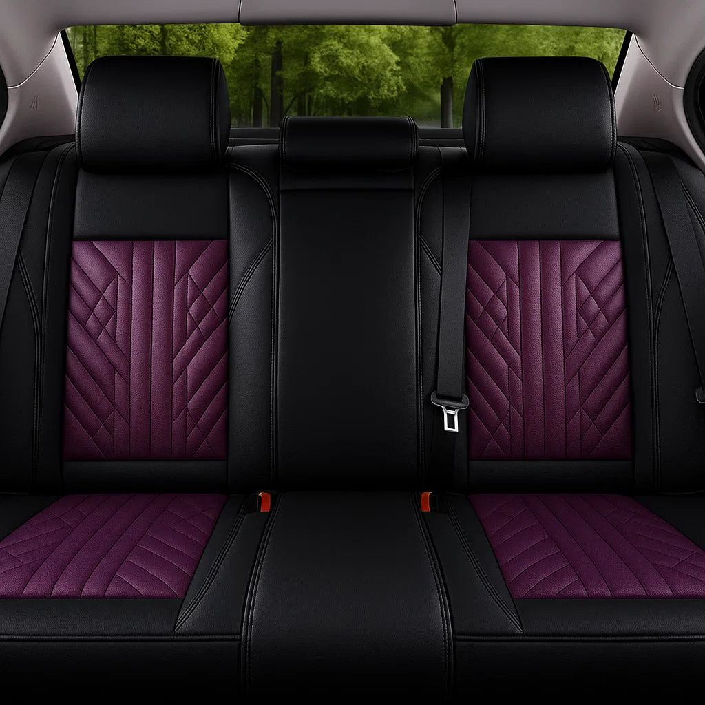 Purple & Black Car Seat Covers
